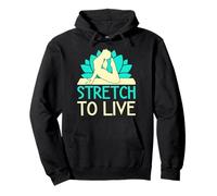 Yoga Stretch To Live Funny Yoga Felpa con Cappuccio