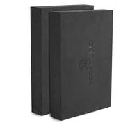 Yoga Studio Blocco yoga - 30 cm x 20 cm x 5 cm, blocco antiscivolo EVA - confezione doppia bordi smussati, leggero accessorio per esercizi (grigio grafite)