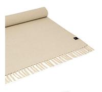 Yoga Studio Tappeto in cotone biologico con nappe, 196 x 70 cm, per meditazione, relax, yoga caldo (ecru)