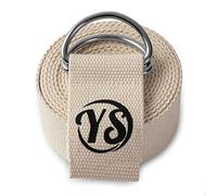 Yoga Studio YS/Strap/DRing/2.5/NWhite/OL, Cinghia da Cintura in Metallo con Anello a D, 2,5 m, Colore: Ecru Unisex-Adulto, Standard