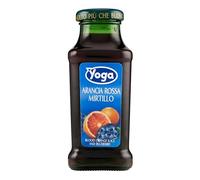 Yoga Succo di Frutta Arancia Rossa e Mirtillo Confezione da 24 Bottiglie da 200 ml