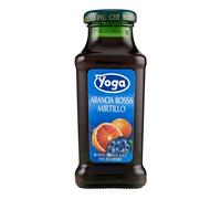 Yoga Succo di Frutta Arancia Rossa e Mirtillo Confezione da 24 Bottiglie x 200ml
