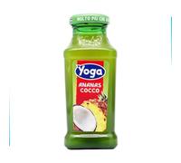 Yoga Succo di Frutta Cocco Ananas 24 Bottiglie in Vetro da 200ml