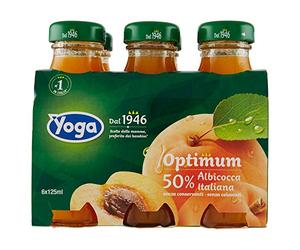 Yoga Succo Optimum Albicocca - Confezione da 6 x 125 ml - Totale: 750 ml