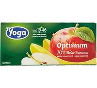8 CONFEZIONI SUCCO DI FRUTTA YOGA OPTIMUM MELA BANANA ITALIANA 3 X 200 ML BRIK