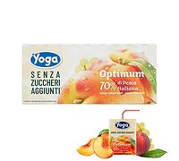 8 CONFEZIONI SUCCO DI FRUTTA YOGA OPTIMUM PESCA ITALIA SENZA ZUCCHERI 3 X 200 ML