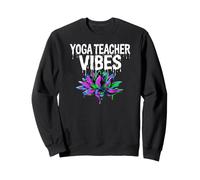 Yoga Teacher Vibes Dripping Lotus Flower Aesthetic Felpa