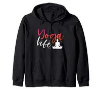 Yoga Vita Meditare Lotus Namaste Consapevolezza Zen Vibes Felpa con Cappuccio