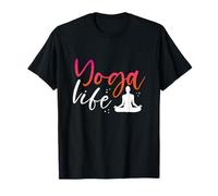 Yoga Vita Meditare Lotus Namaste Consapevolezza Zen Vibes Maglietta
