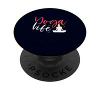 Yoga Vita Meditare Lotus Namaste Consapevolezza Zen Vibes PopSockets PopGrip Adesivo