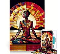Yoga Wpap Puzzle colorati Pop Art per adolescenti 1000 Gioco divertente per la mente Connessione pulita e senza interruzioni Un modo coinvolgente per passare le ore libere (50x75cm)