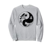Yoga Yin Yang Bonsai Albero Della Vita Kaizen Giapponese Kanji Zen Felpa