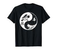 Yoga Yin Yang Bonsai Albero Della Vita Kaizen Giapponese Kanji Zen Maglietta