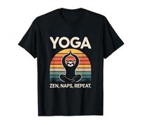Yoga Zen Naps Ripeti Equilibrio Bradipo Maglietta