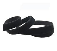 YOGAES 2 metri nastro di velluto elastico elasticizzato nero, 20mm-30mm-38mm-50mm, nastro in velluto a faccia singola per fascia per capelli, accessori da cucito, 10mm, 5 metri