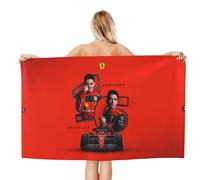 YOGAES Asciugamano da spiaggia Charles Leclerc, 70 x 140 cm, asciugamano da spiaggia per bambini, asciugamano da spiaggia XXL, adolescenti, campeggio, nuoto (A2, 80 x 160 cm)