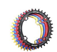 YoGaes Monocorona MTB Corona Bici Ovale 104BCD 32T 34T 36T 38T 40 42 44 46 48 50 52 T Dente MTB Bici da Strada Mountain Ruota di Catena 104 Bcd Corone per Bicicletta (Color : Red, Size : 38T)