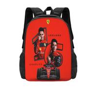 YOGAES Zaino Charles Leclerc,Borsa Scuola Garcon,Zaino Uomo,Borsa Studentessa,Borsa da Viaggio,Borsa da Uomo, A1.