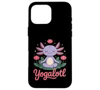 Yogalotl, Funny Axolotl Yoga Custodia per iPhone 16 Pro Max