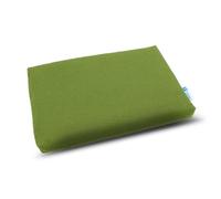 Yogan Cuscino per la testa (2,5 cm) per yoga/pilates, rivestimento esterno in cotone biologico (rimovibile e lavabile), fodera interna con imbottitura in fibra riciclata, 30 x 20 x 2,5 cm, verde