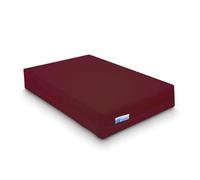 Yogan Cuscino per la testa (5,1 cm) per yoga/pilates | Rivestimento esterno in cotone biologico (rimovibile e lavabile) | Fodera interna con imbottitura in fibra riciclata | 30 x 20 x 5 cm (bordeaux)