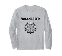 Yogangster Divertente Slogan Amante dello Yoga Maglia a Manica