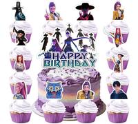 YOGARTH 25 Pièces Huntrs Decorazioni Torta Compleanno per Ragazze Ragazzi, Cake Topper Non Commestibili per Festa di Compleanno (D1)