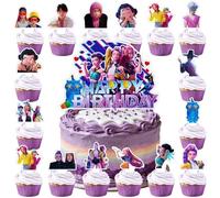 YOGARTH 31 Pièces Huntrs Decorazioni Torta Compleanno per Ragazze Ragazzi, Cake Topper Non Commestibili per Festa di Compleanno (C1)