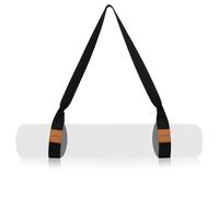 YOGATI® Cinghia Tappetino Yoga Regolabile Antiscivolo | Fascia per Stretching, Strap Pilates, Cinghia da Yoga in Cotone, Laccio Elastica per Materassino da Studio, Casa, Viaggio e Palestra - Nero