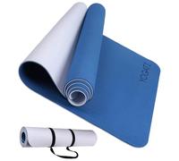 YOGATI Tappetino Yoga con tracolla. Tappetino Palestra ideale per Yoga, Pilates e Fitness. Tappeto palestra per uomini e donne. Tappeto Yoga Antiscivolo Spesso. Yoga mat professionale (grigio chiaro)