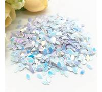 YOGAY 10/20g 2 * 4mm Mini Occhio di Cavallo Piatto Ovale Paillettes per Nail Art Paillette Cucito Risultati Abbellimento Donne Accessori Fai da Te