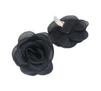 YOGAYE 2 fermagli rimovibili per scarpe con fiori di rosa, fibbie per scarpe con fiori, per la festa di nozze, ballo di fine anno, ciondoli per scarpe quotidiane