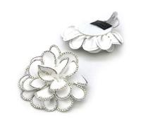 YOGAYE 2 pezzi di fermagli per scarpe con fiori in tessuto, scarpe da sposa, decorazione, donne, tacco alto, ciondoli, gioielli, strass, decorazione di scarpe