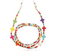YOGAYE Catena per Occhiali Cordino a Doppio Uso Catena di Perline Colorate Bohémien Catena Anti-smarrimento Occhiali da Sole Accessori per Occhiali
