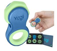 Yogi Giocattolo Fidget, Spinner Fidget per Adulti, Sollievo dall'ansia, Perfetto per ADHD, ADD e Autismo, Giochi Fidget Silenziosi per Adulti e Bambini, Cinque Dimensioni di Anelli - Oceano