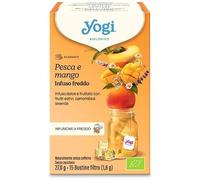 YOGI - Infuso Freddo Bio, Pesca e Mango, 15 Bustine Filtro da 1,8g