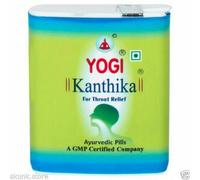 Yogi Kanthika pillole a base di erbe allevia mal di gola gonfiore irritazione...
