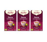 Yogi Tea - Detox Bio - Infuso Ayurvedico - Miscela di Liquiriza, Tarassaco, Cannella - Confezione da 3x17 bustine (51 bustine in totale)