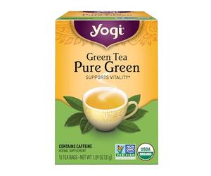 YOGI TEA,OG2,GRN,PURE GREEN, 16 BAG