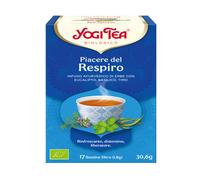 Yogi Tea Piacere del Respiro Infuso Ayuredico di Erbe con Eucalipto, Basilico e Timo, 30.6 g, 17 Bustine