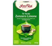 Yogi Tea Tè Verde Zenzero Limone Bio - Infuso Ayurvedico - Miscela di Tè Verde, Zenzero e Limone - Confezione da 17 bustine