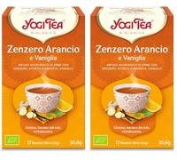 Yogi Tea - Zenzero Arancio e Vaniglia - Infuso Ayurvedico - Miscela di Zenzero, Buccia d'Arancia e Vaniglia - Senza Caffeina - Confezione da 34 bustine