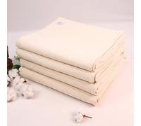 Yogikuti Iyengar - Set di 4 coperte da yoga in cotone, tessuto a mano, in cotone non sbiancato, 203,2 x 152,4 cm, colore: bianco
