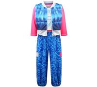 YOGLY Bambina Addison Costume Cosplay Zombie High School 4 Addison Blu Uniforme Gilet Top Pantaloni per Ragazza Carnevale Halloween Festa Mascherata Gioco di Ruolo Costumi 110-160