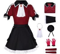 YOGLY Bambina Arima Kana Costume Cosplay Anime Oshi no ko Performances Uniforme Set Top Gonna Copricapo Papillon Guanti Calze per Carnevale Halloween Festa Mascherata Fancy Gioco di Ruolo Costume