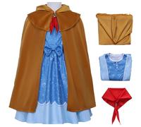 YOGLY Bambina Holly Costume Cosplay Season 5 Holly Wheeler Set Mantella con Cappuccio e Abito Sciarpa per Ragazza Carnevale Halloween Festa Mascherata Gioco di Ruolo Costumi 110-160