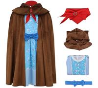YOGLY Bambina Holly Costume Cosplay Season 5 Holly Wheeler Set Mantella con Cappuccio e Abito Sciarpa Cintura per Ragazza Carnevale Halloween Festa Mascherata Gioco di Ruolo Costumi