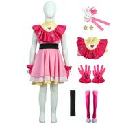 YOGLY Bambina Hoshino Ai Costume Cosplay Anime Oshi no ko Performances Uniforme Set Vestito con Copricapo Cintura Guanti Calze per Carnevale Halloween Festa Mascherata Gioco di Ruolo Costume