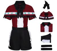 YOGLY Bambina MEM cho Costume Cosplay Anime Oshi no ko Performances Uniforme Set Scialle e Top Pantaloncini Copricapo Calze per Carnevale Halloween Festa Mascherata Fancy Gioco di Ruolo Costume