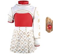 YOGLY Bambina Nova Cheerleader Costume Cosplay Zombie High School 4 Nova Felpa con Cappuccio e Top Gonna Braccialetto per Ragazza Carnevale Halloween Festa Mascherata Gioco di Ruolo Costumi